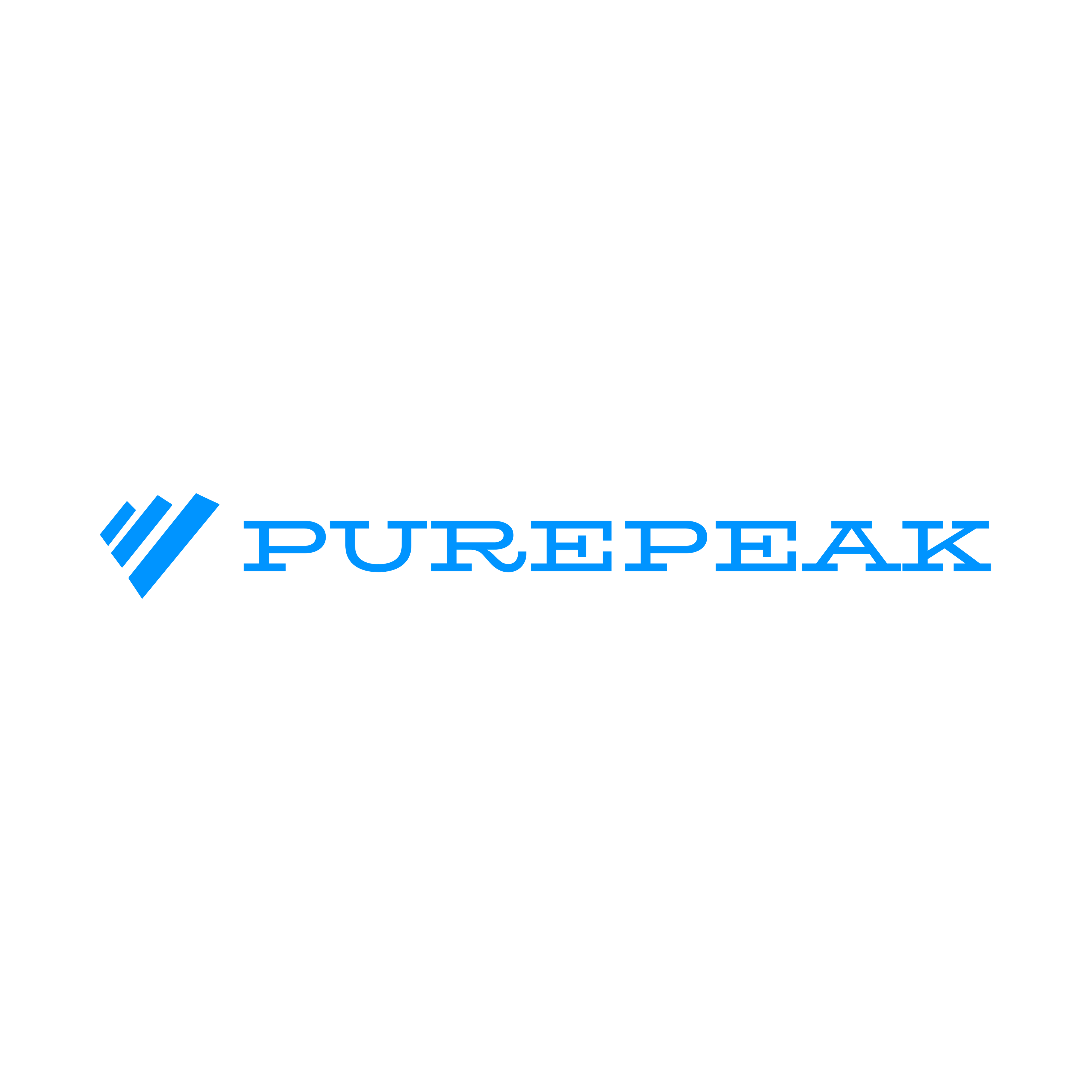 PUREPEAK logo with blue and black design
