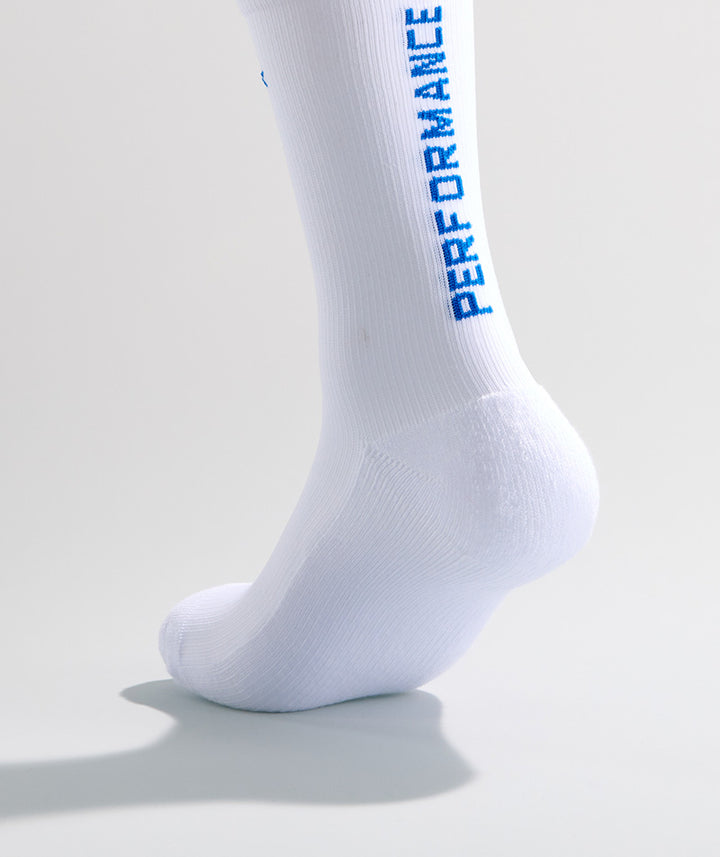 PUREPEAK Compression Socks With Blu Performance Text on the back 