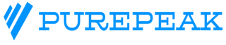 PUREPEAK logo with blue and black design